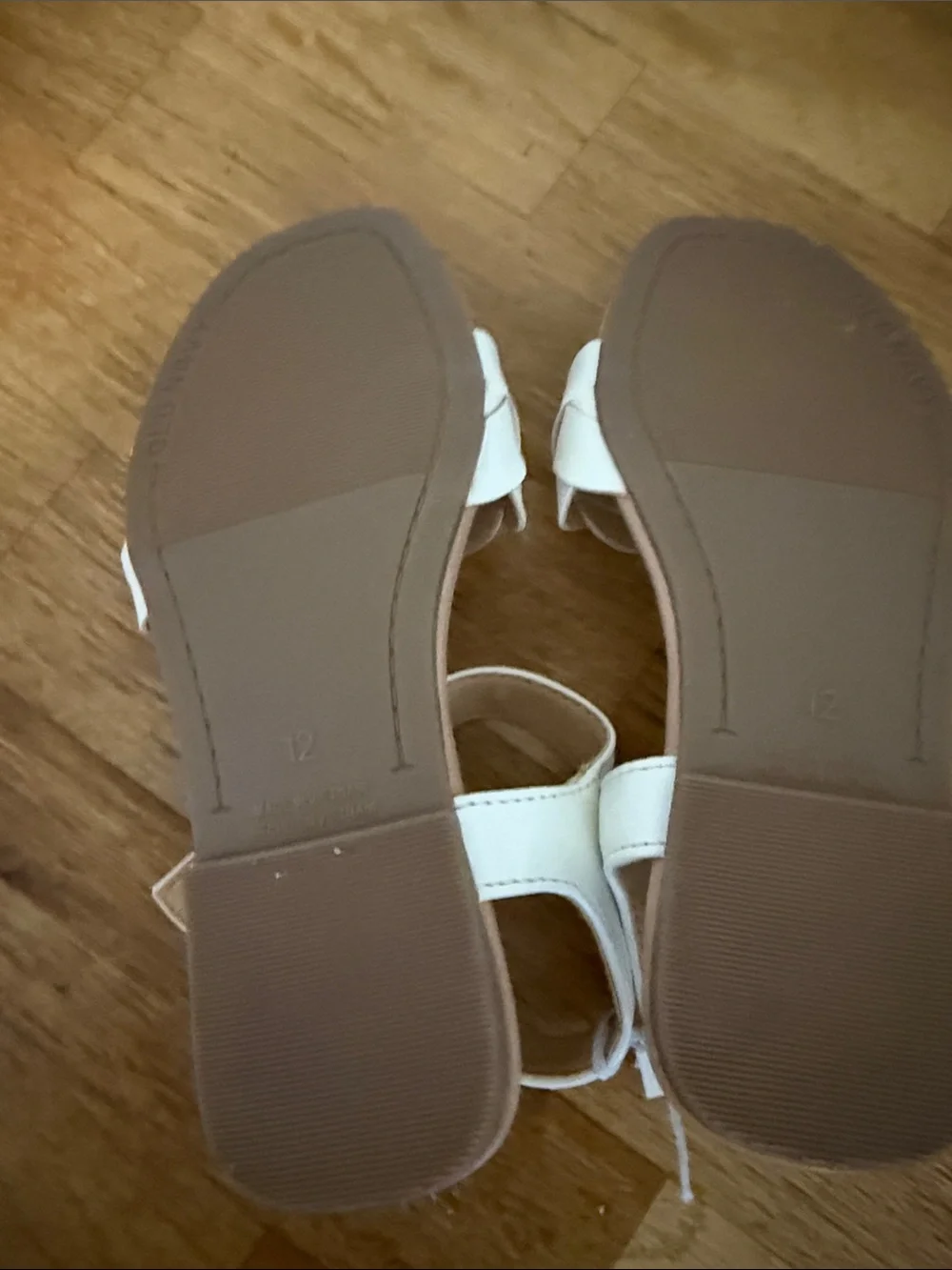 Old Navy Cream Braided Strap Kids Sandals with Ankle Buckle size 12